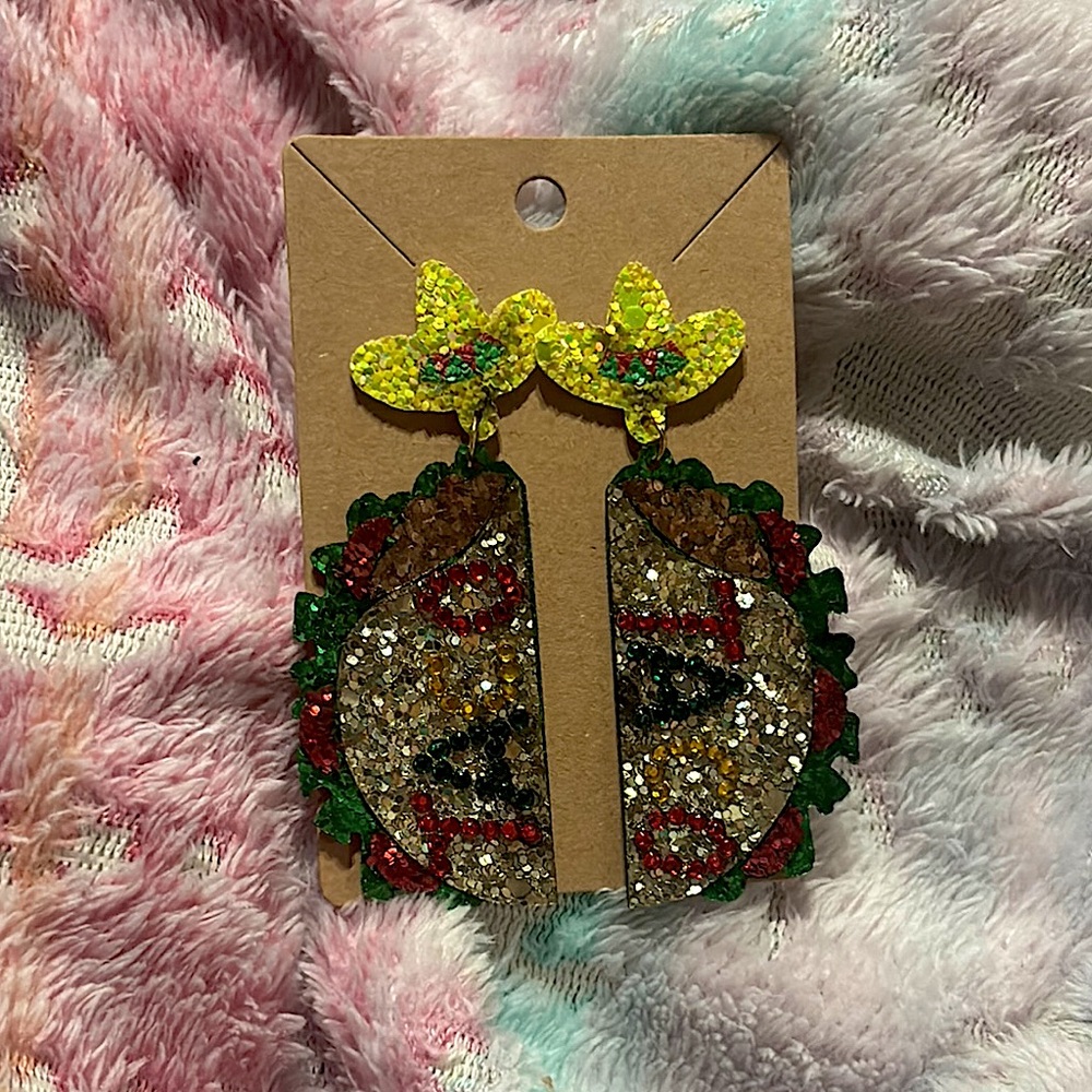 Taco Glitter Earrings